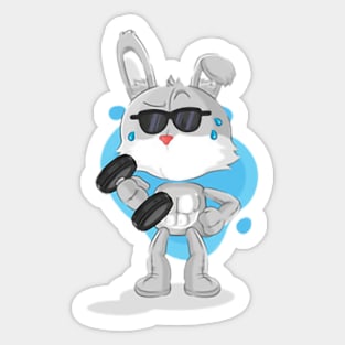 white bunny Sticker